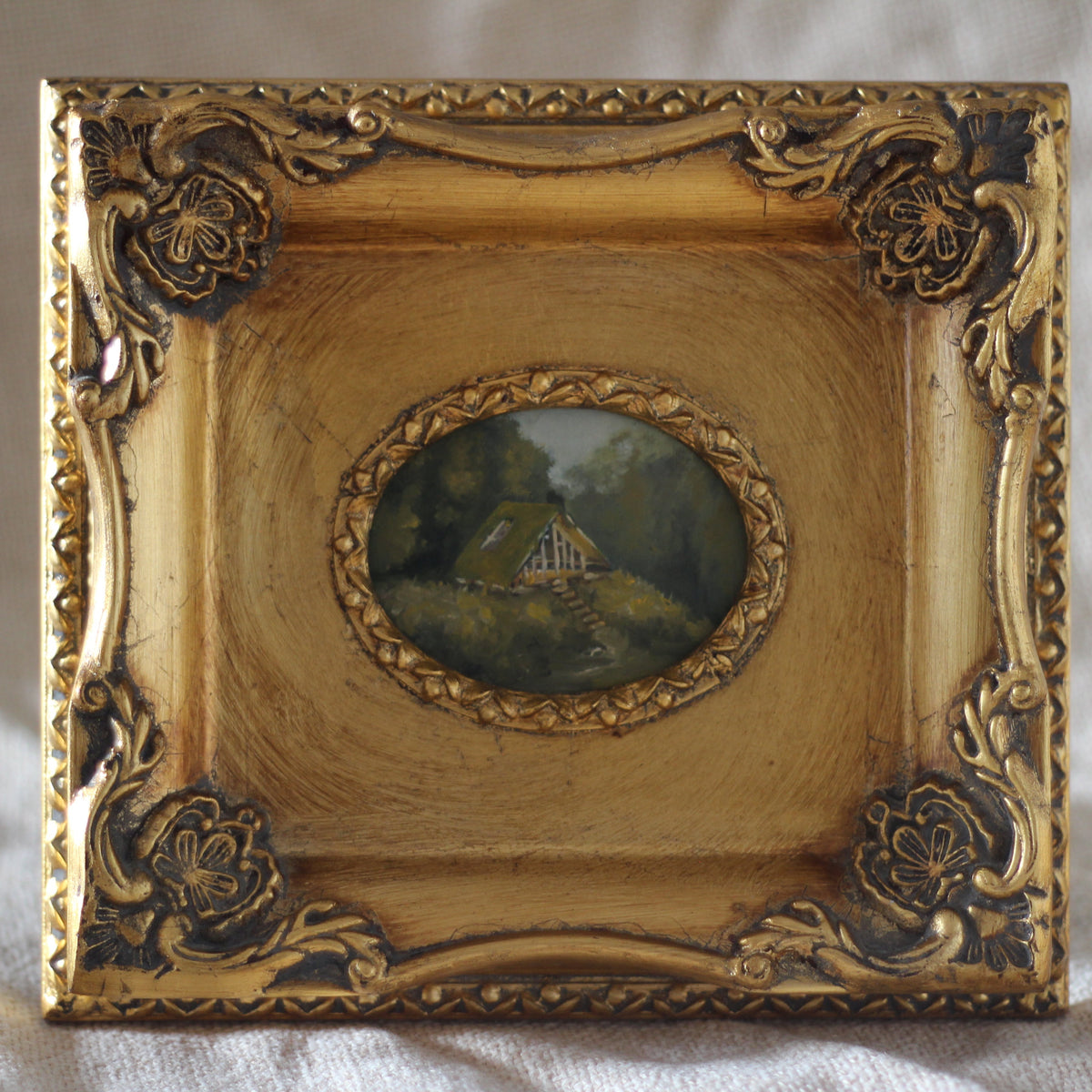 Folklore Cabin II | Vintage Frame · 20 × 23 cm · Original