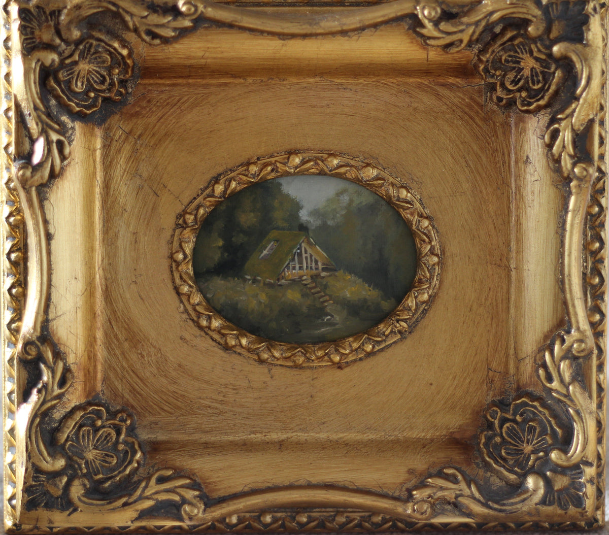 Folklore Cabin II | Vintage Frame · 20 × 23 cm · Original