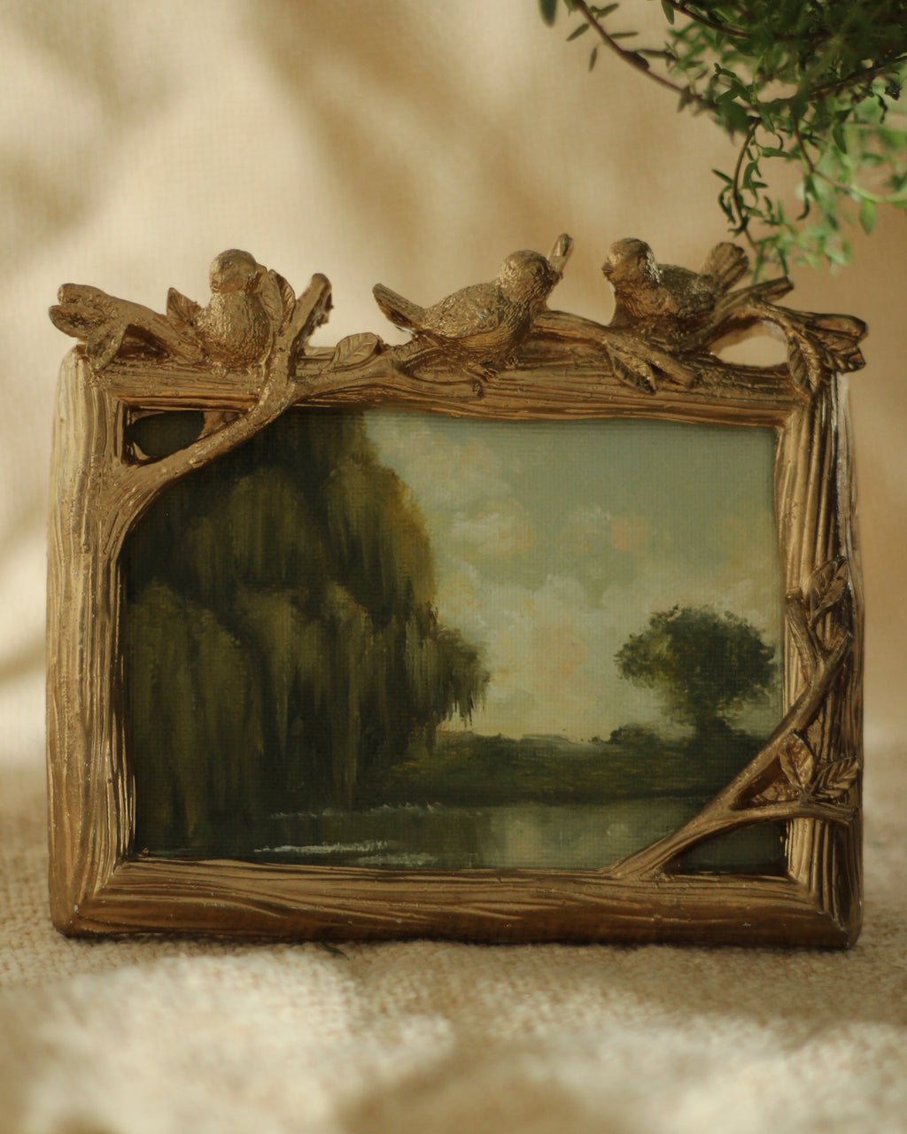 Willow – Evermore Inspired | Ceramic Gold Frame · 12 × 14 cm · Original