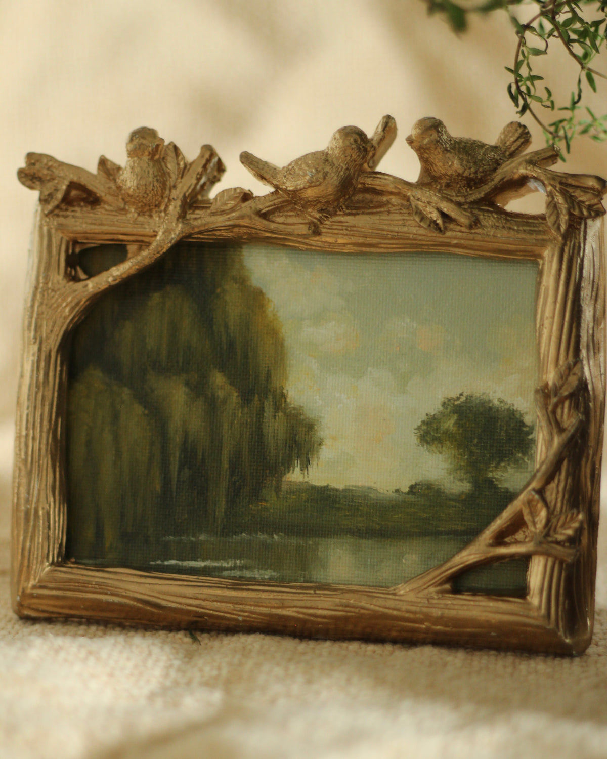 Willow – Evermore Inspired | Ceramic Gold Frame · 12 × 14 cm · Original