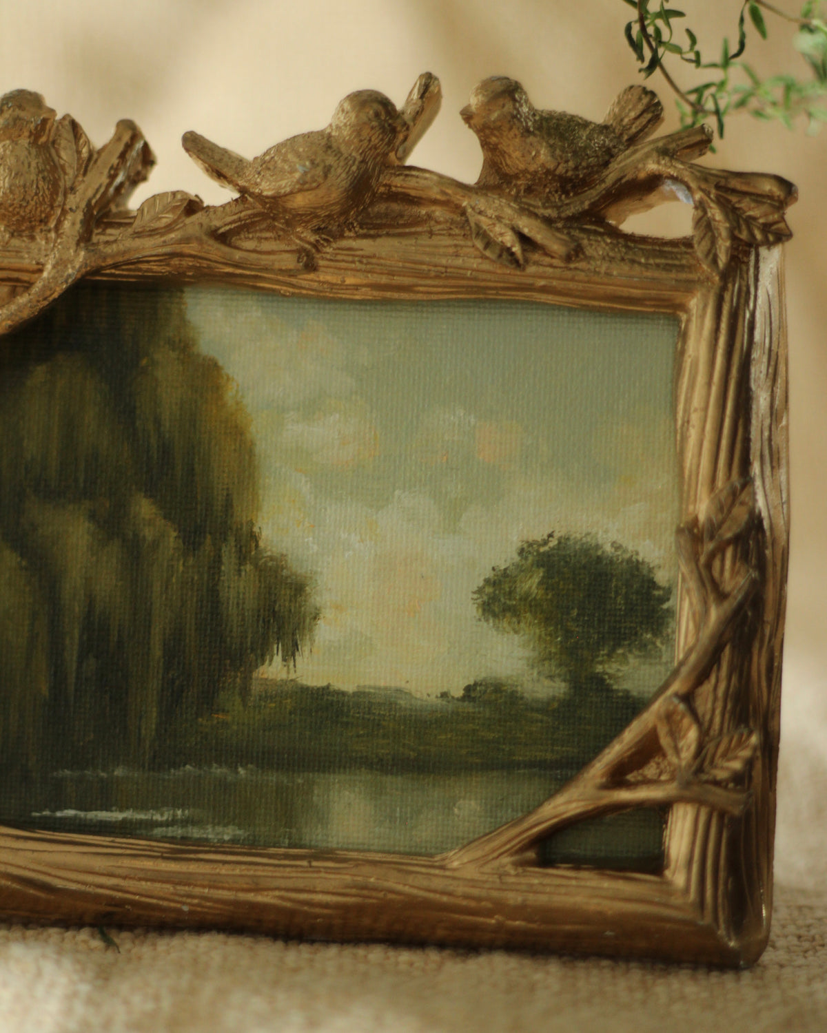 Willow – Evermore Inspired | Ceramic Gold Frame · 12 × 14 cm · Original