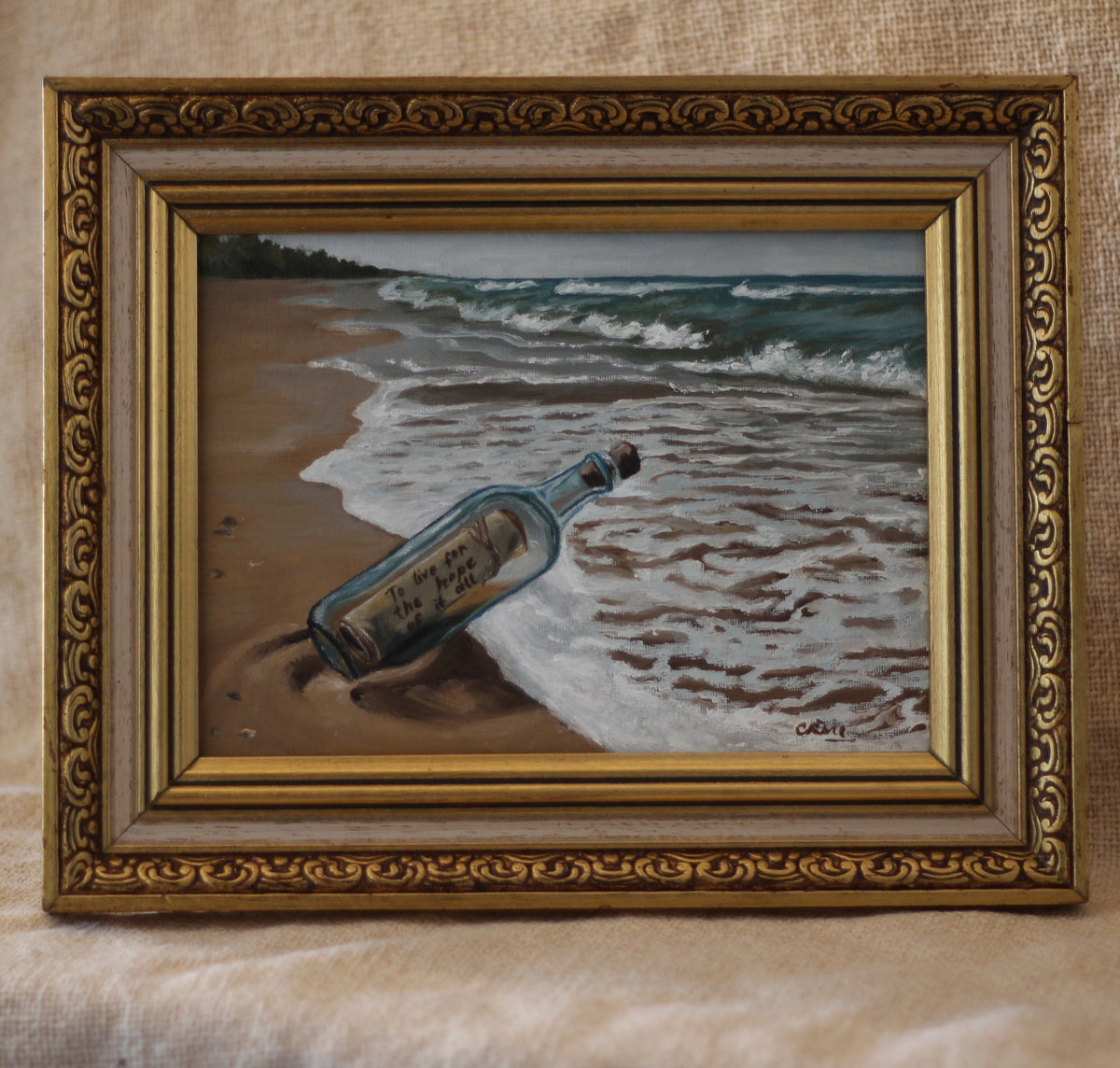 A Letter from the Sea | Vintage Wooden Frame · 25 × 32 cm · Original